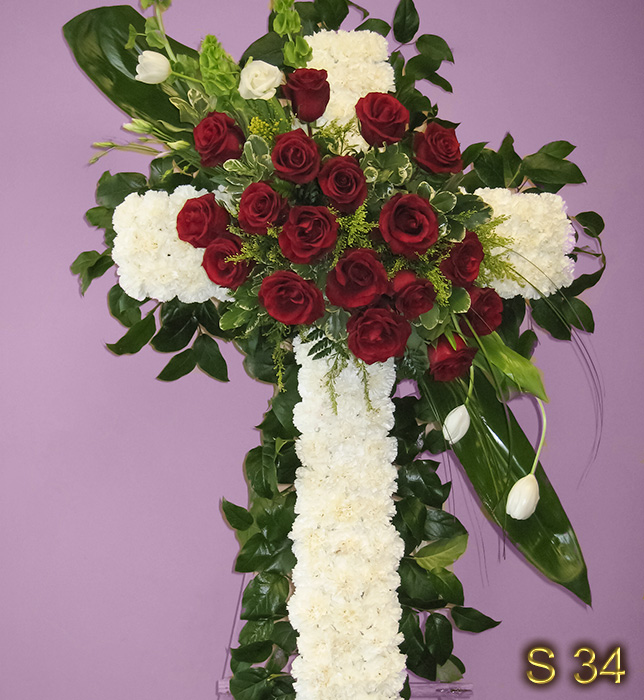  gorgeous funeral open heart white and pink arrangement sympathy occasion to Hollywood Hills Memorial Park