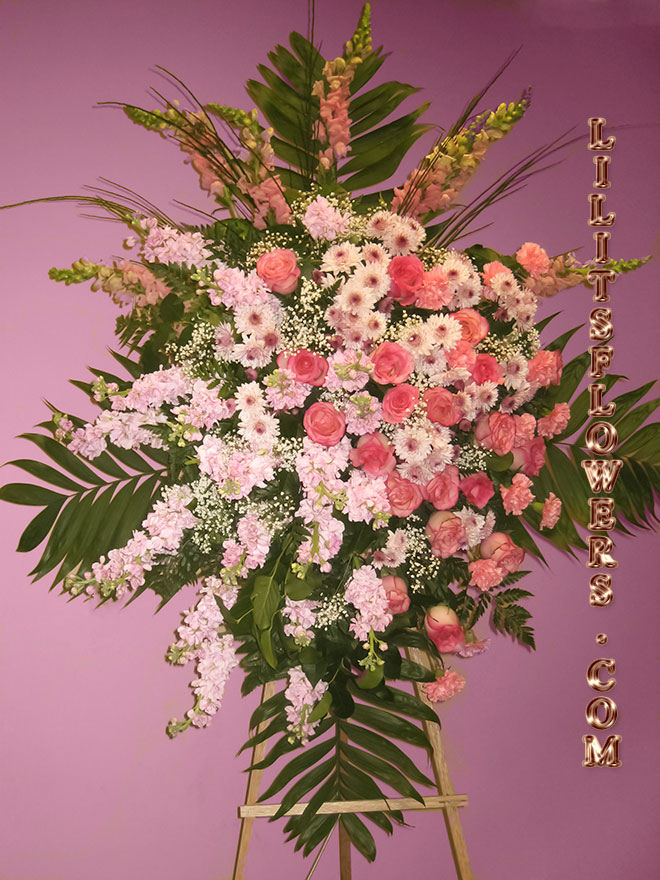 Funeral Florist in Pasadena, CA Flower Delivery - beautiful spray  - pink pumpams, pink stocks, and pink roses
Lilit's Flowers is the premier sympathy flower shop for Pasadena Forest Lawn and the surrounding towns. Order flowers online from Glendale Florist for same day local flower delivery from conveniently located shops in Southern California to send flowers to Glendale, Los Angeles,  Hollywood, Echo Park, Silver Lake, Atwater Village, Burbank, Sherman Oaks, La CaƱada, Flintridge, Pasadena, San Marino, Alhambra, Arcadia, Thousand Oaks, Tarzana, Tujunga, La Crescenta,Toluca Lake and more.
Make sure to share with us your arrangement.
 https://goo.gl/maps/Jgj1JeCetJv - pink spray - sympathy flowers Pasadena, CA