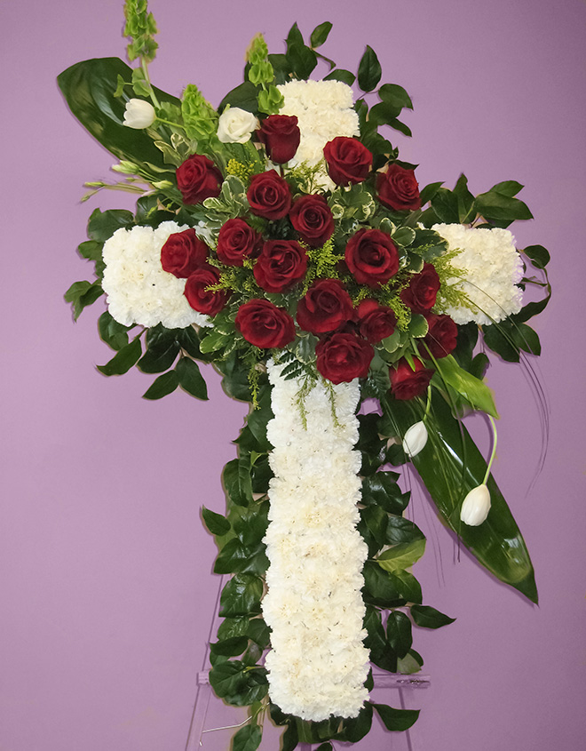 Funeral Florist in Los Angeles, CA Flower Delivery - beautiful cross - beautiful cross composed of red roses and white carnations-
Lilit's Flowers is the premier sympathy flower shop for Los Angeles, CA and the surrounding towns. Order flowers online from Glendale Florist for same day local flower delivery from conveniently located shops in Southern California to send flowers to Glendale, Los Angeles,  Hollywood, Echo Park, Silver Lake, Atwater Village, Burbank, Sherman Oaks, La CaƱada, Flintridge, Pasadena, San Marino, Alhambra, Arcadia, Thousand Oaks, Tarzana, Tujunga, La Crescenta,Toluca Lake and more.
Make sure to share with us your arrangement.
 https://goo.gl/maps/Jgj1JeCetJv - white spray - sympathy flowers Los Angeles, CA
